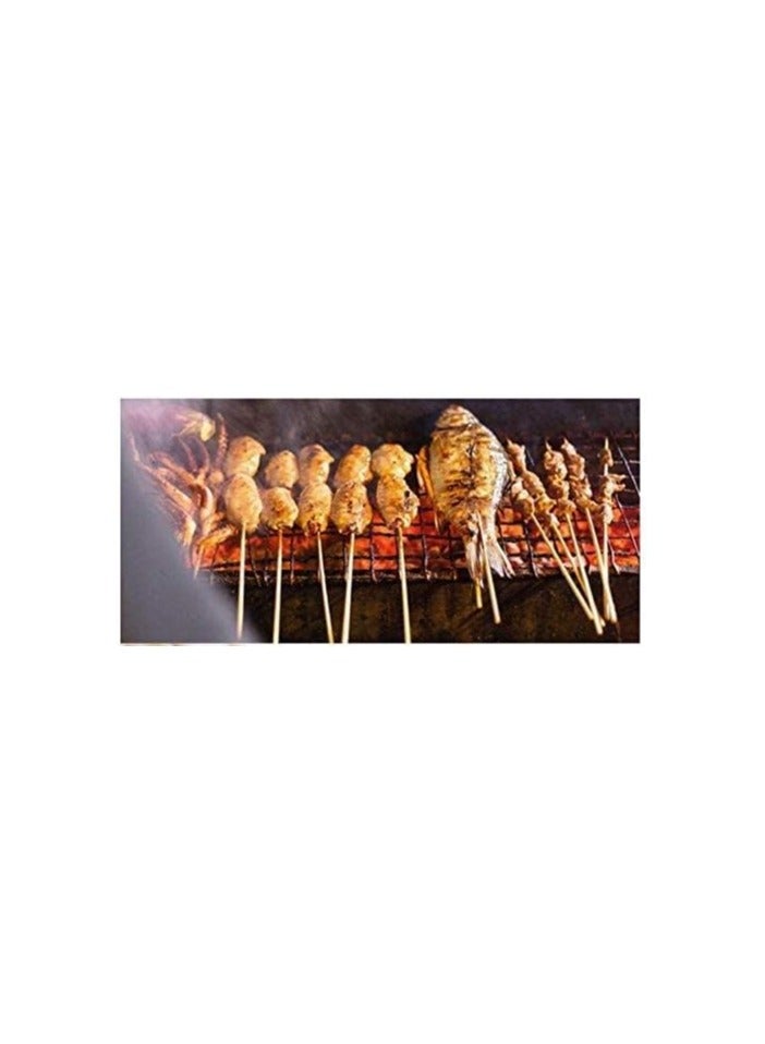 SNH Packing Bamboo Sticks Wooden Skewers Sticks 14cm Strong For BBQ Barbecue, Kebab, Marshmallow, Roasting, Chocolate Fountain, Campfire Fondue 100 Pieces. - Image 2